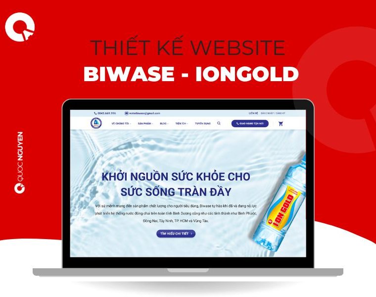 Thiết kế website Biwase - Iongold