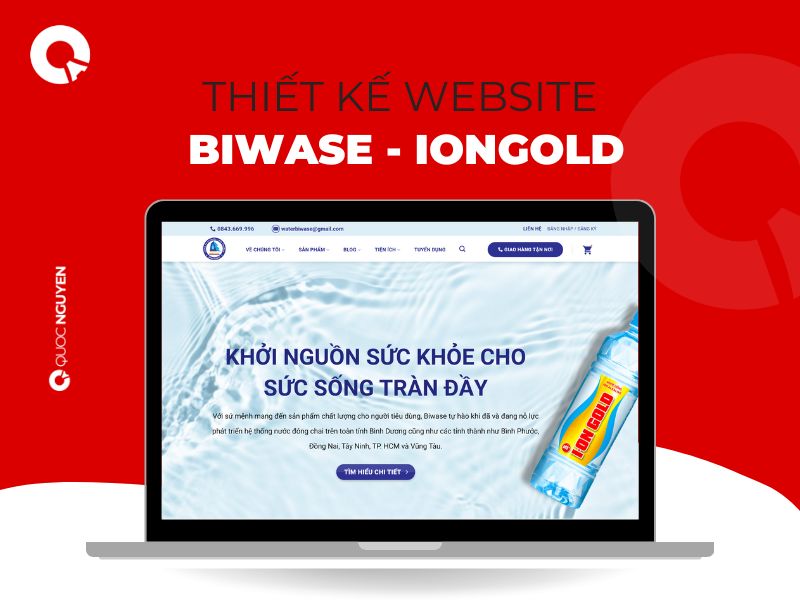 Thiết kế website Biwase - Iongold